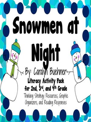 cover image of Snowmen at Night by Caralyn Buehner Activity Pack for Grades 2-4